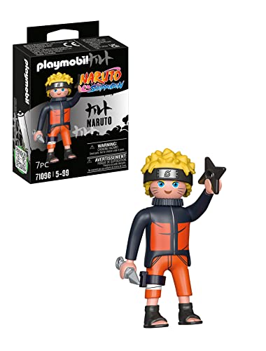 PLAYMOBIL Naruto Shippuden 71096 Naruto-Uzumaki mit Shuriken und Kunai, kreativer Spielspaß für Animefans mit tollen Details und authentischen Extras, 7-teilig, ab 5 Jahren