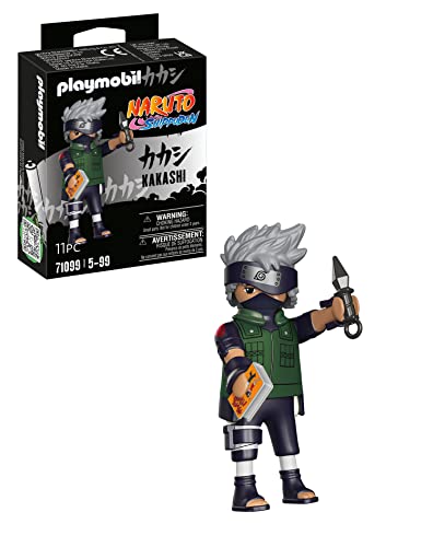 PLAYMOBIL Naruto Shippuden 71099 Kakashi mit Hund, Kunai und Buch, kreativer Spielspaß für Animefans mit tollen Details und authentischen Extras, 11-teilig, ab 5 Jahren