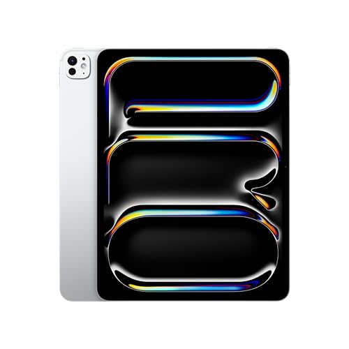 Apple 13' iPad Pro (M4): Ultra Retina XDR Display, 1 TB, 12 MP Querformat Frontkamera/12 MP Rückkamera, LiDAR Scanner, WLAN 6E, Face ID, Batterie für den ganzen Tag, Standardglas – Silber