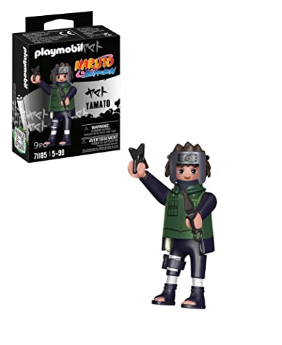 PLAYMOBIL Naruto Shippuden 71105 Yamato in grüner Jacke mit Maske, Wangenschutz sowie Kunai und Stock, kreativer Spielspaß für Animefans mit tollen Details und Extras, 9-teilig, ab 5 Jahren