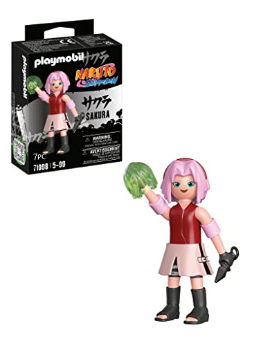 PLAYMOBIL Naruto Shippuden 71098 Sakura mit Kunai und Heilhandschuh, kreativer Spielspaß für Animefans mit tollen Details und authentischen Extras, 7-teilig, ab 5 Jahren