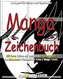 Manga Zeichenbuch: 150 leere Seiten mit wechselnden Seitenlayouts.: Das Skizzenbuch / Notizbuch für Anime / Manga / Comic