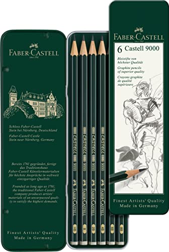 Faber-Castell 119063 - Bleistift Castell 9000, 6er Etui