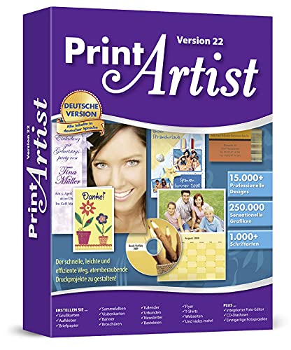 Print Artist 22 Platinum Edition - Grußkarten, Einladung, Glückwunsch, Fotografie, Banner, Flyer, Aufkleber, Briefpapier
