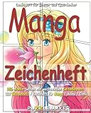 Manga Zeichenheft: 150 blanko Seiten mit wechselnden Seitenlayouts. Das Skizzenheft / Notizheft für Manga / Anime / Comic