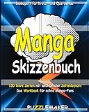 Manga Skizzenbuch: 150 leere Seiten mit wechselnden Seitenlayouts. Das Workbook für echte Manga-Fans